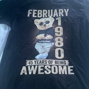 Black Graphic T-Shirt with Bear Design